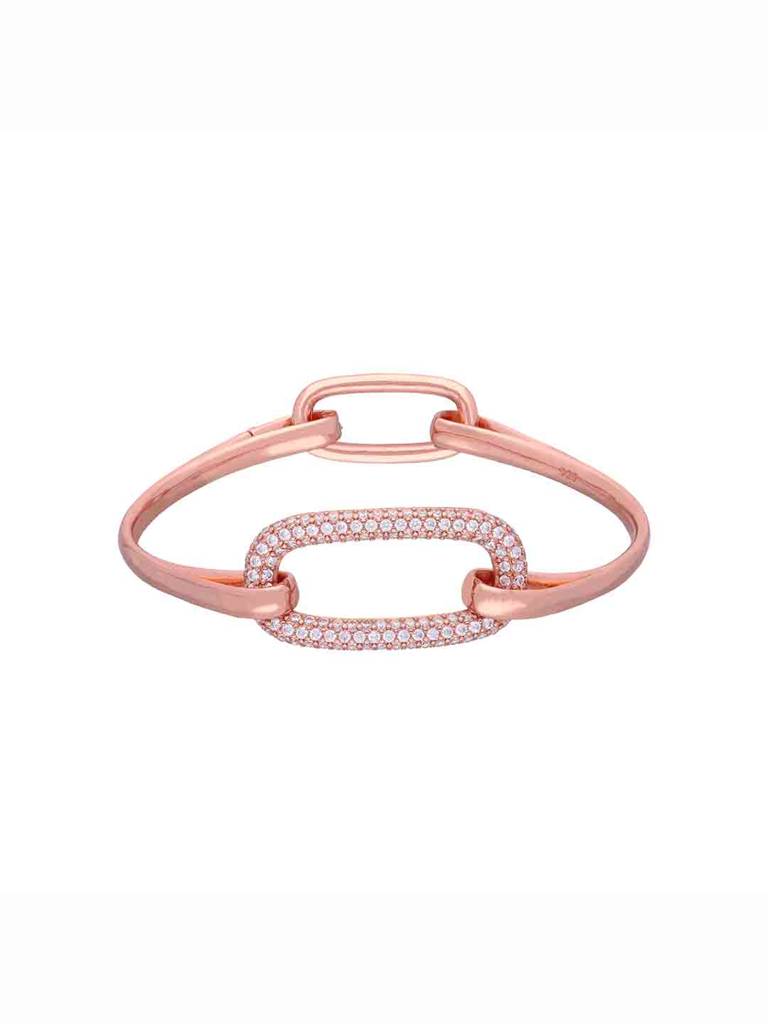 Sliding Ring Chain Rose Gold Bangle Bracelet : BRBN47-RG-NA