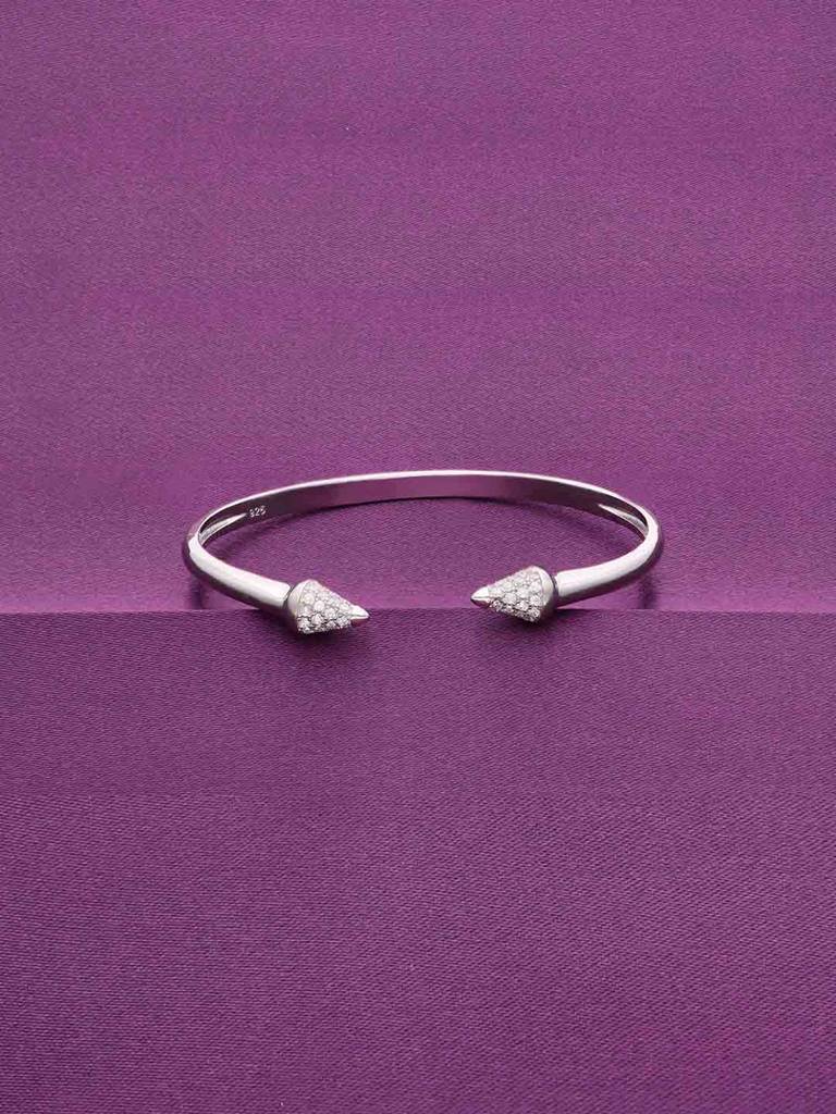Sterling Classic Curvy Silver Bangle Bracelet : BRBN49-S-NA