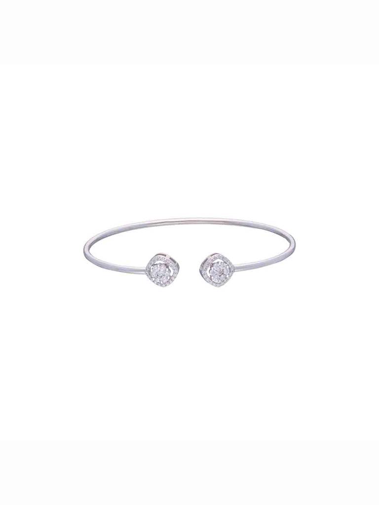 Dazzling Dots Silver Bangle Bracelet : BRBN71-S-NA