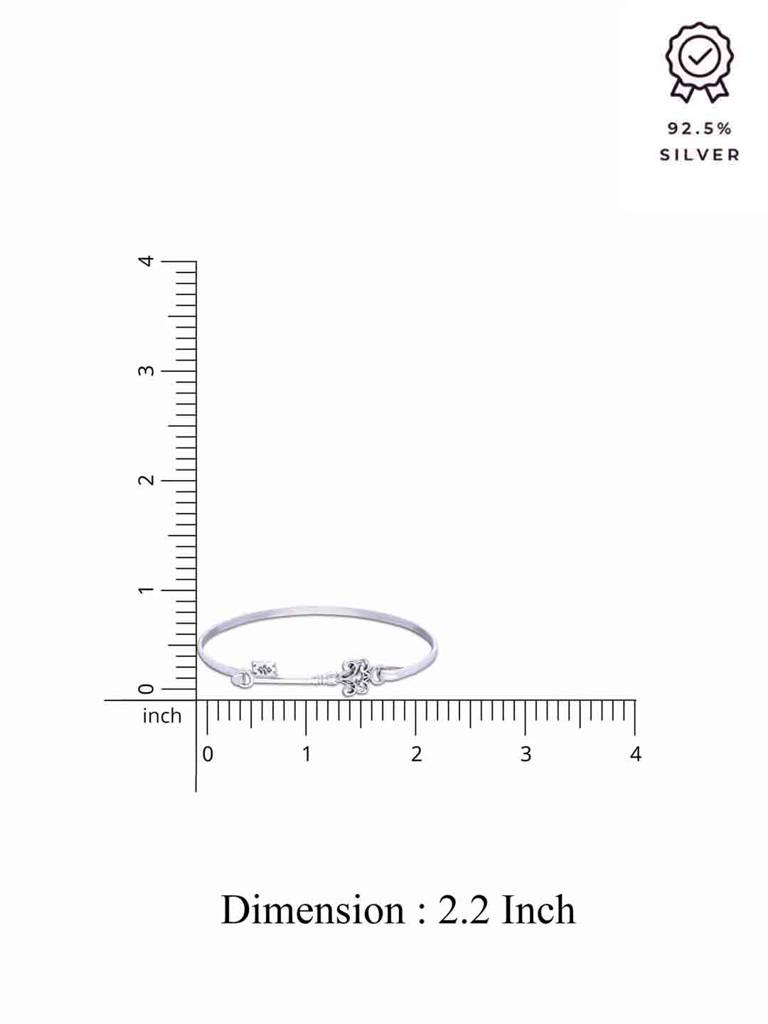 Exquisitely Aesthetic Silver Bangle Bracelet : BRBN78-S-NA