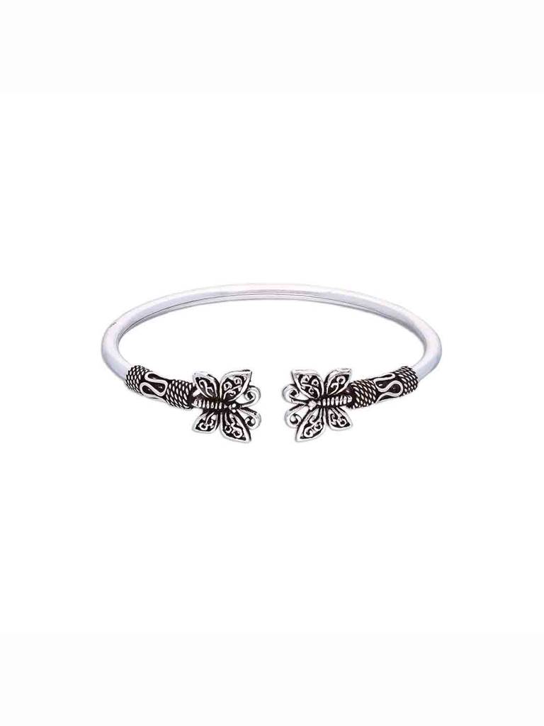 Butterfly Pair Silver Bangle Bracelet : BRBN84-S-NA