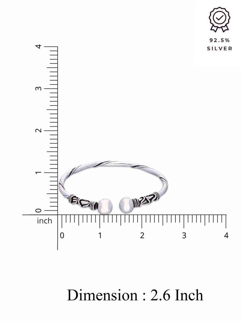 Charmed Elegance Silver Bangle Bracelet : BRBN85-S-NA