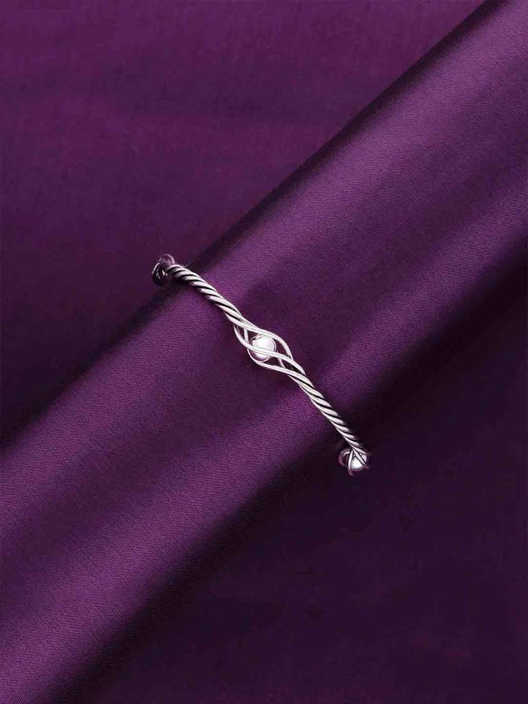 Cocooned Charisma Silver Bangle Bracelet : BRBN87-S-NA