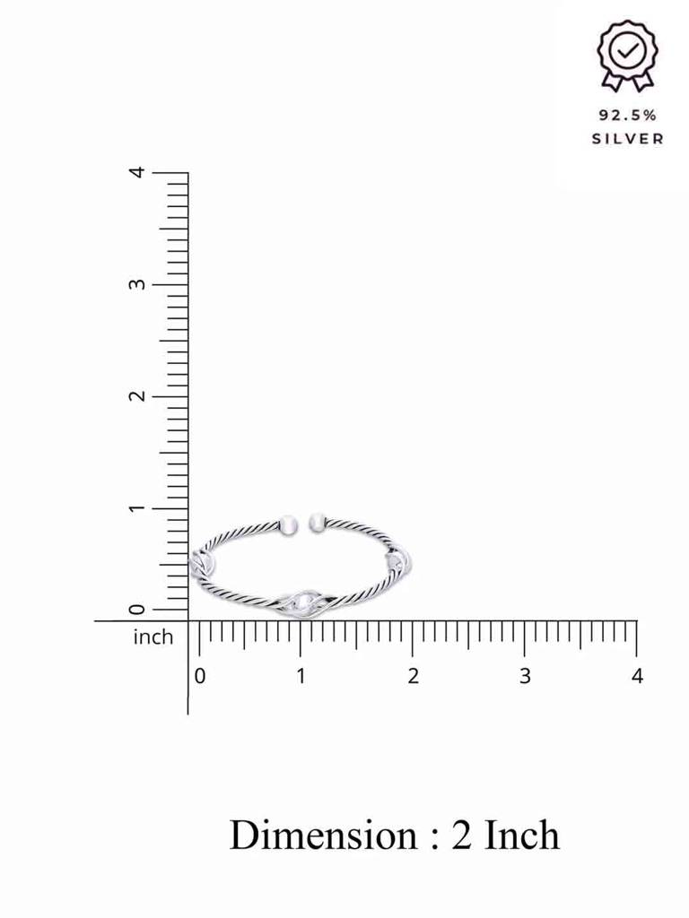 Cocooned Charisma Silver Bangle Bracelet : BRBN87-S-NA