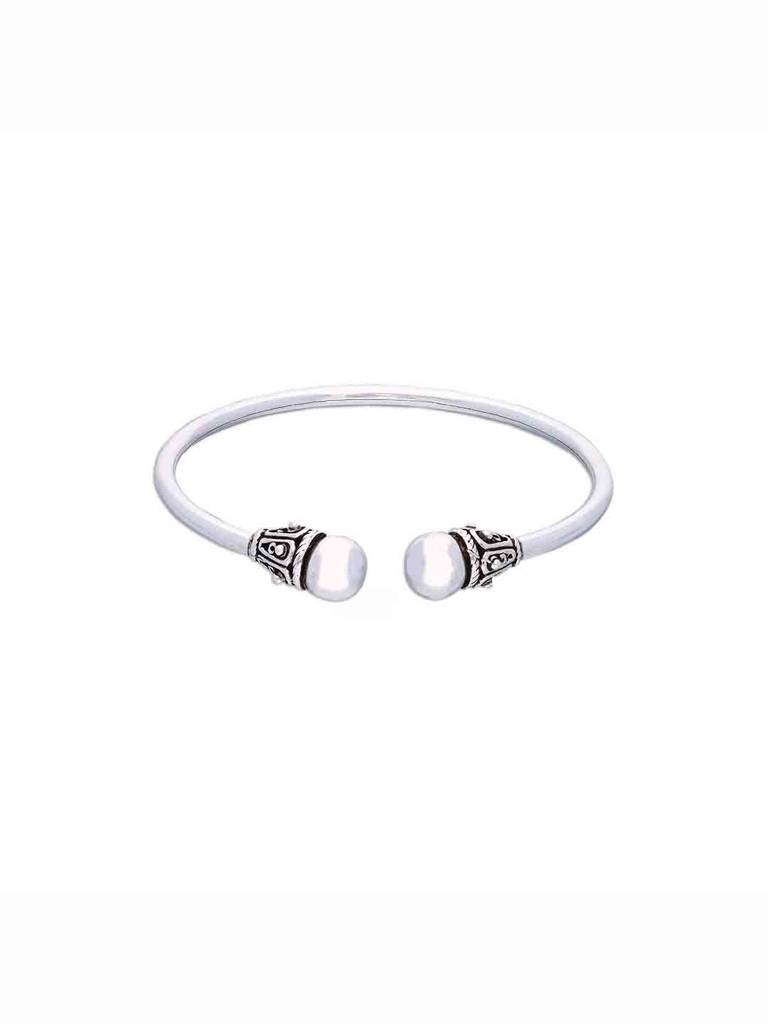 Dual Delight Silver Bangle Bracelet : BRBN88-S-NA
