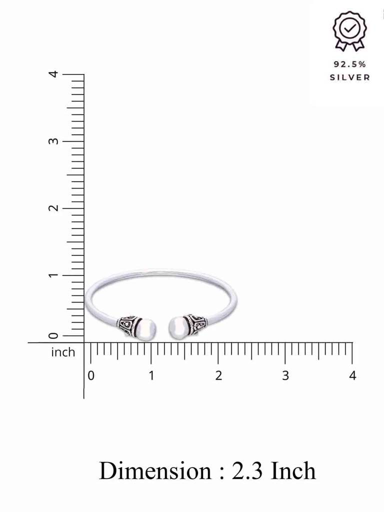 Dual Delight Silver Bangle Bracelet : BRBN88-S-NA