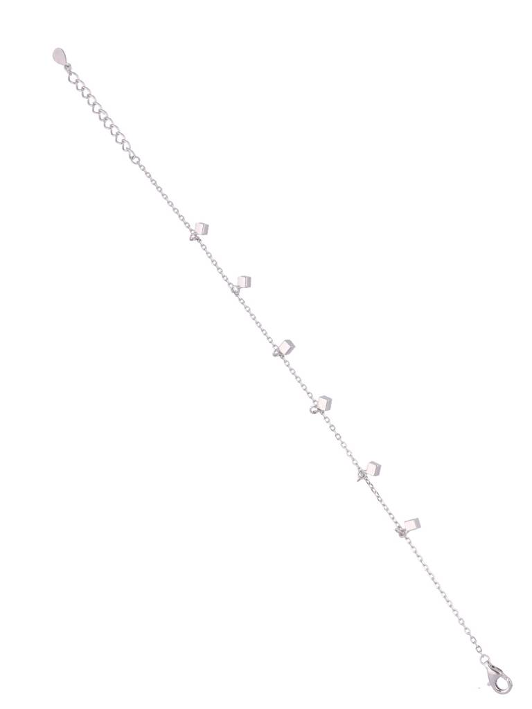 Sterling Silver Embedded Cubes Bracelet : BRCH36-S-NA