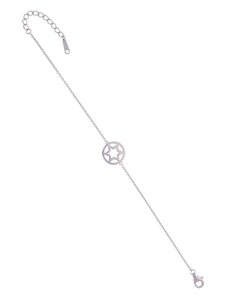 Sterling Silver Minimal Star Casual Bracelet : BRLO130-S-NA