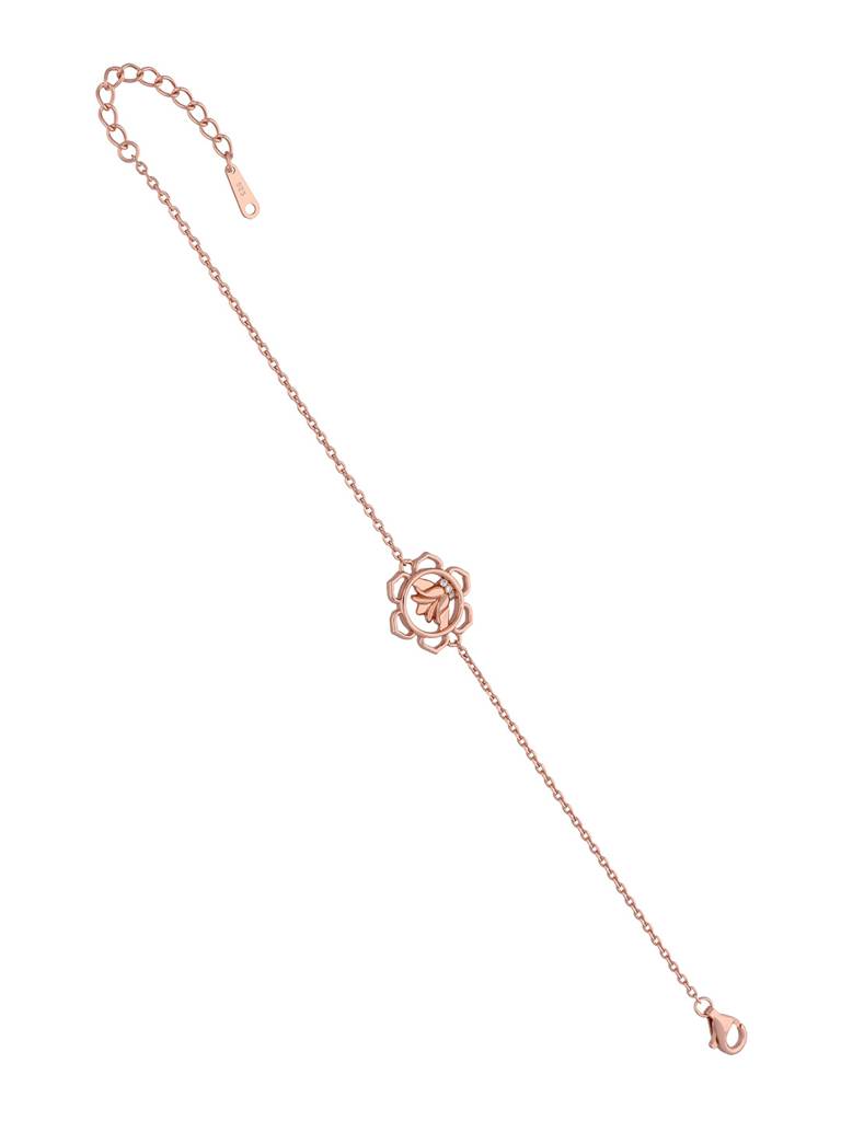 Sterling Silver Rose Gold The Floral Essence Bracelet : BRLO141-RG-NA