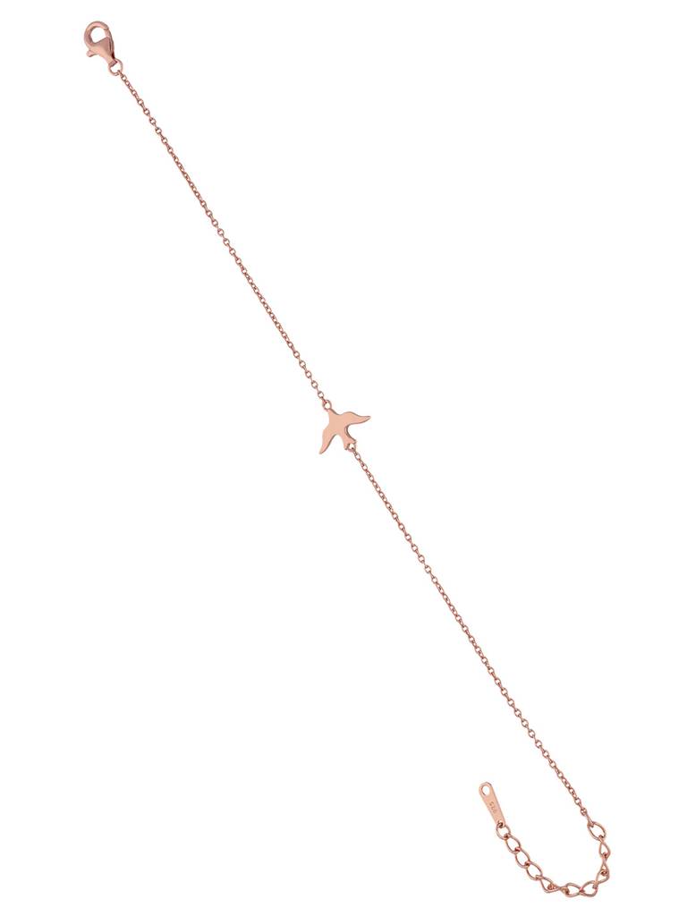 Sterling Silver Rose Gold A Flight Of Freedom Bracelet : BRLO202-RG-NA