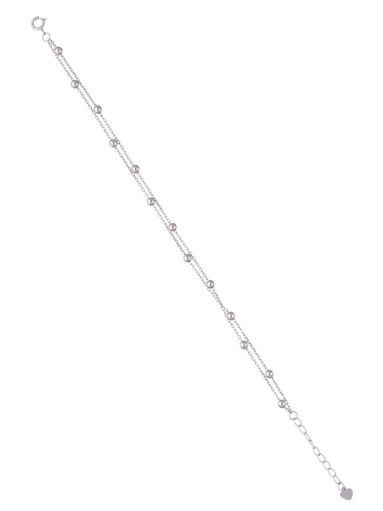 Sterling Silver Dazzling Duo Layered Bracelet : BRLO265-S-NA