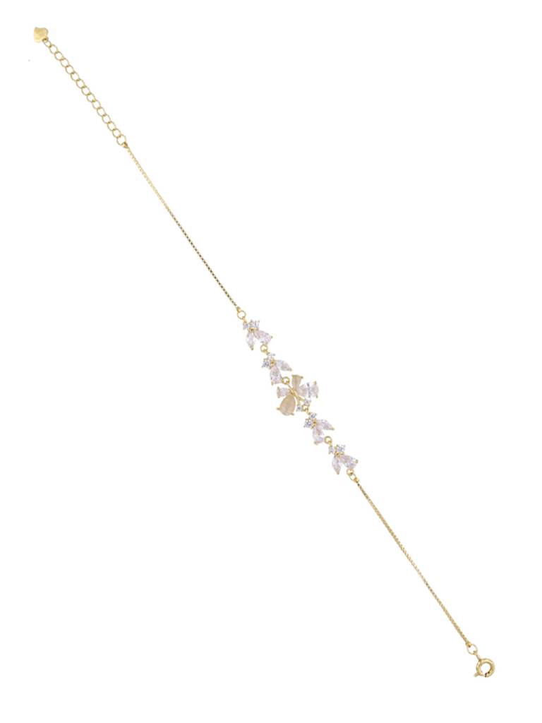 Sterling Silver Gold A Glide Of Freedom Bracelet : BRLO303-G-NA