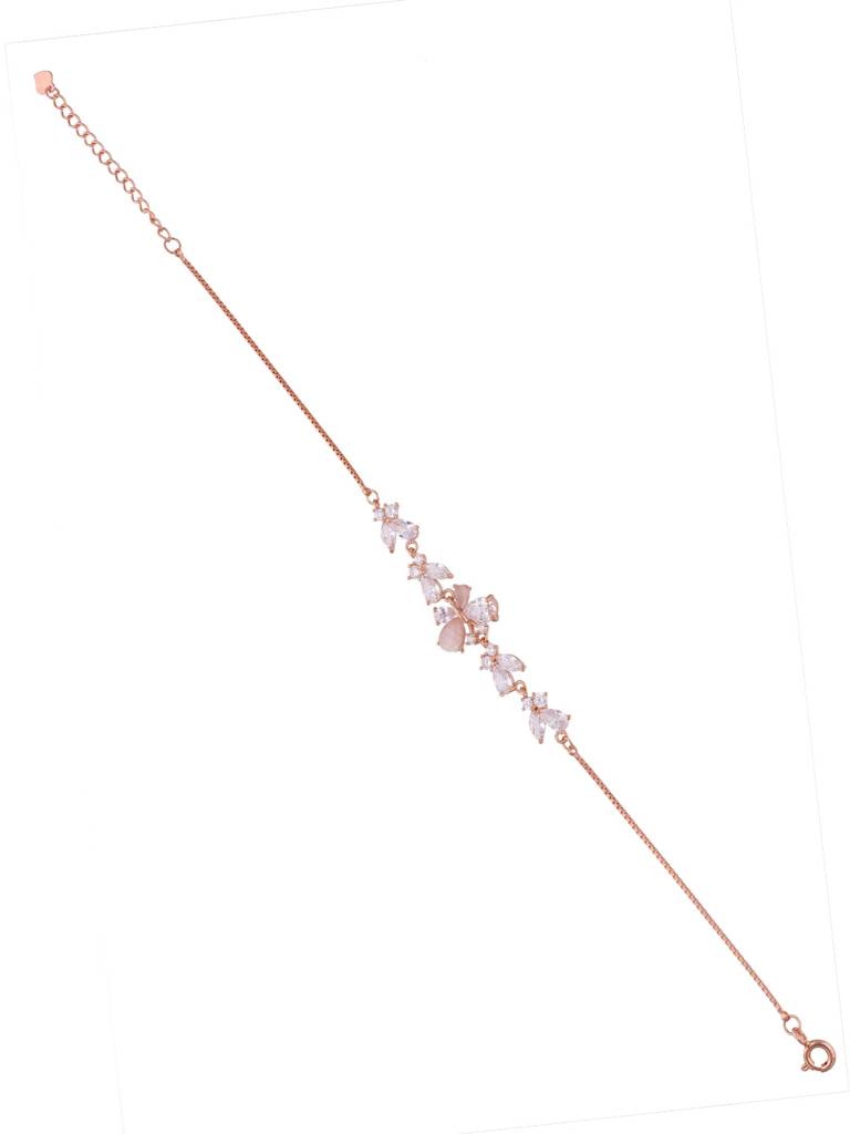 Sterling Silver Rose Gold A Glide Of Freedom Bracelet : BRLO303-RG-NA