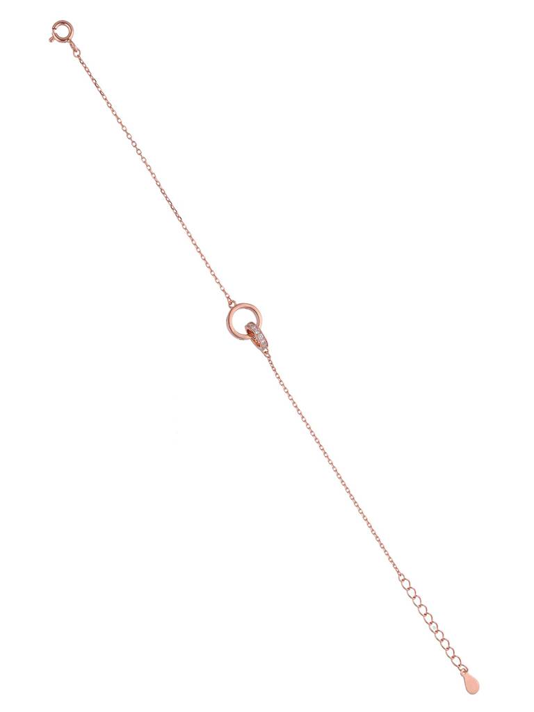 Sterling Silver Rose Gold The Circle Of Wisdom Bracelet : BRLO320-RG-NA