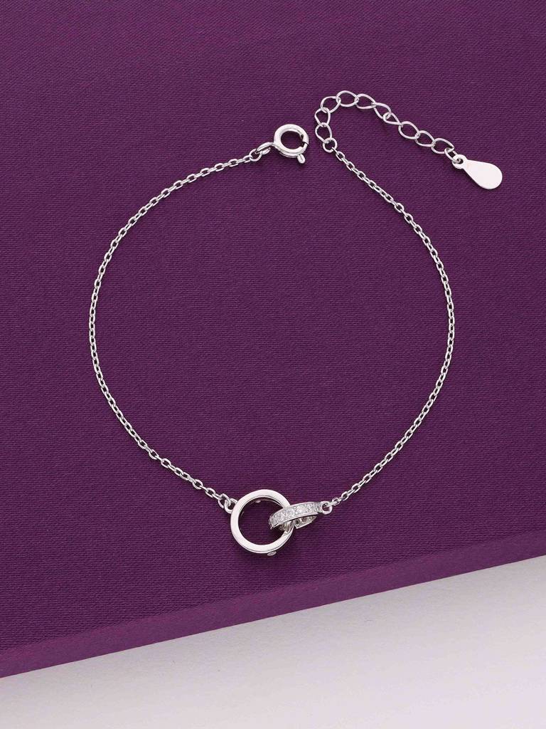 Sterling Silver The Circle Of Wisdom Bracelet : BRLO320-S-NA