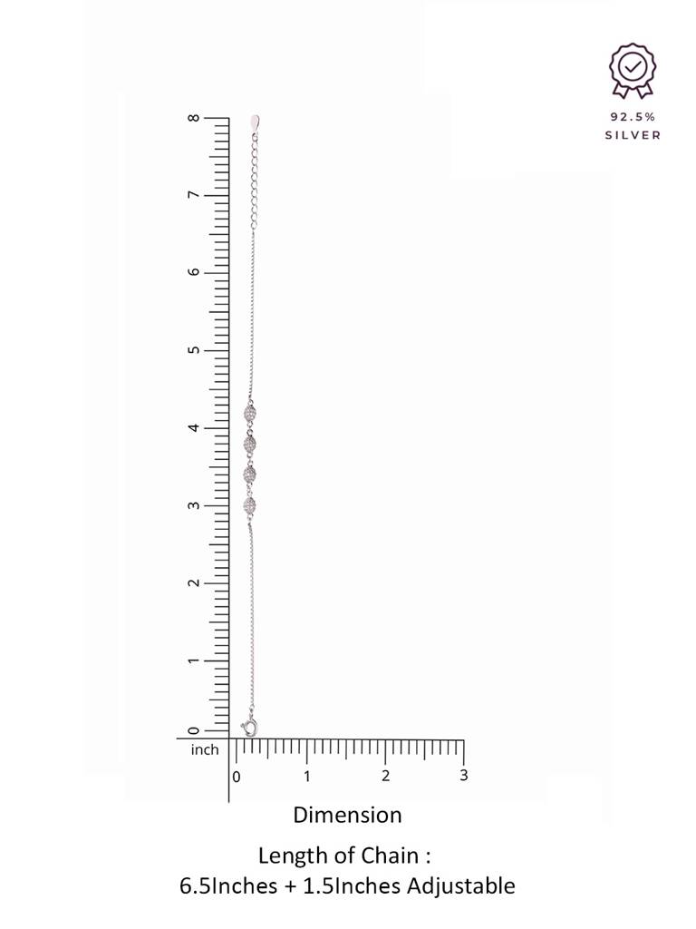 Sterling Silver Zircon Sphere Bracelet : BRLO327-S-NA