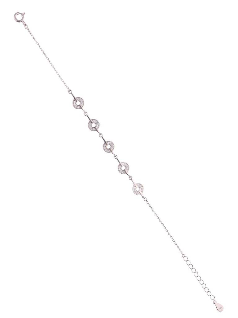 Sterling Silver Radiant Circle Bracelet : BRLO333-S-NA