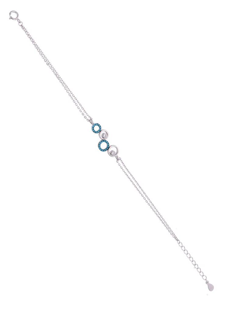 Sterling Silver Circular Radiance Bracelet : BRLO338-S-NA