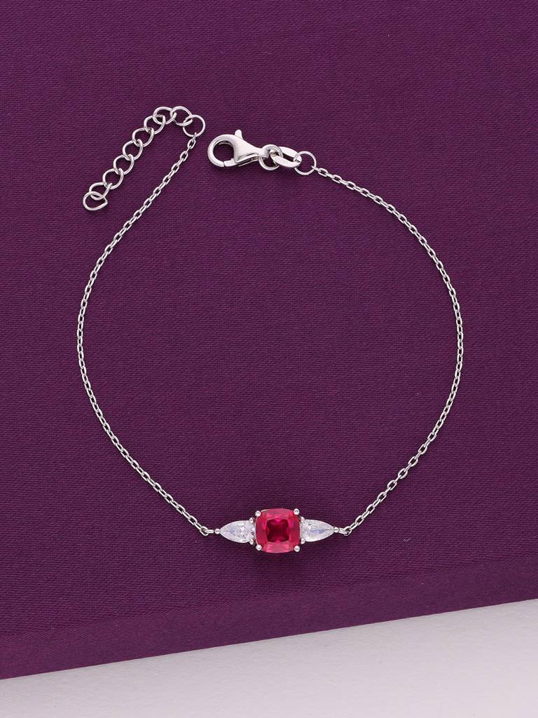 Sterling Silver Timless Crystal Trio Bracelet : BRLO340-S-NA