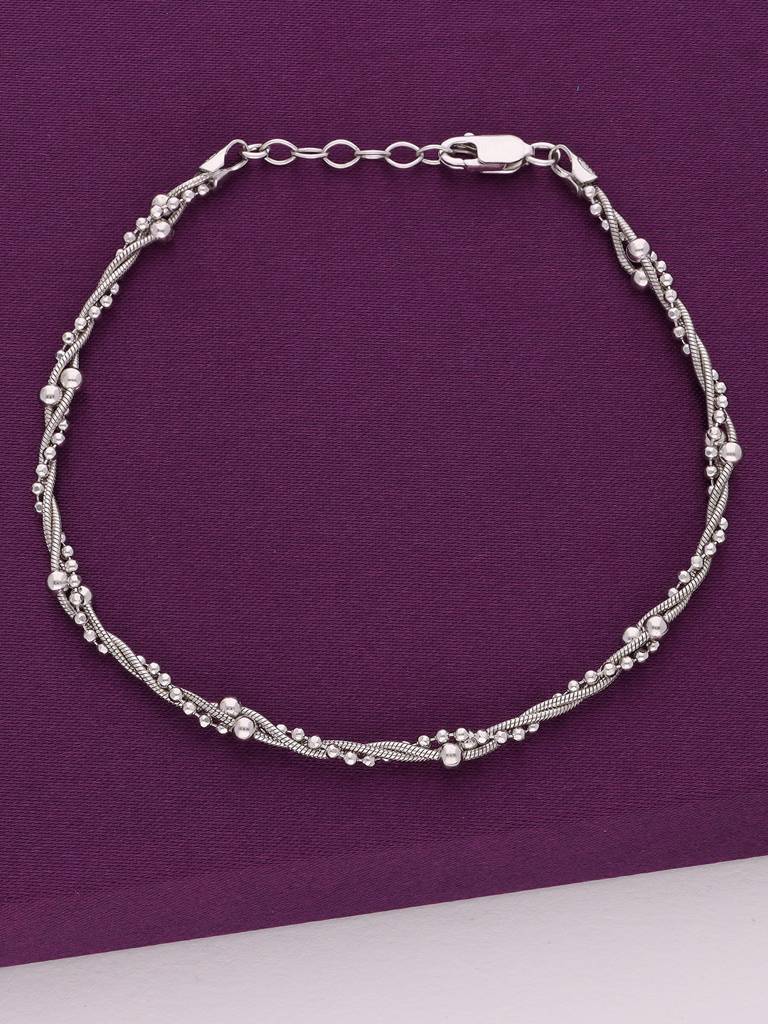 Sterling Silver Timeless Weave Bracelet : BRLO346-S-NA
