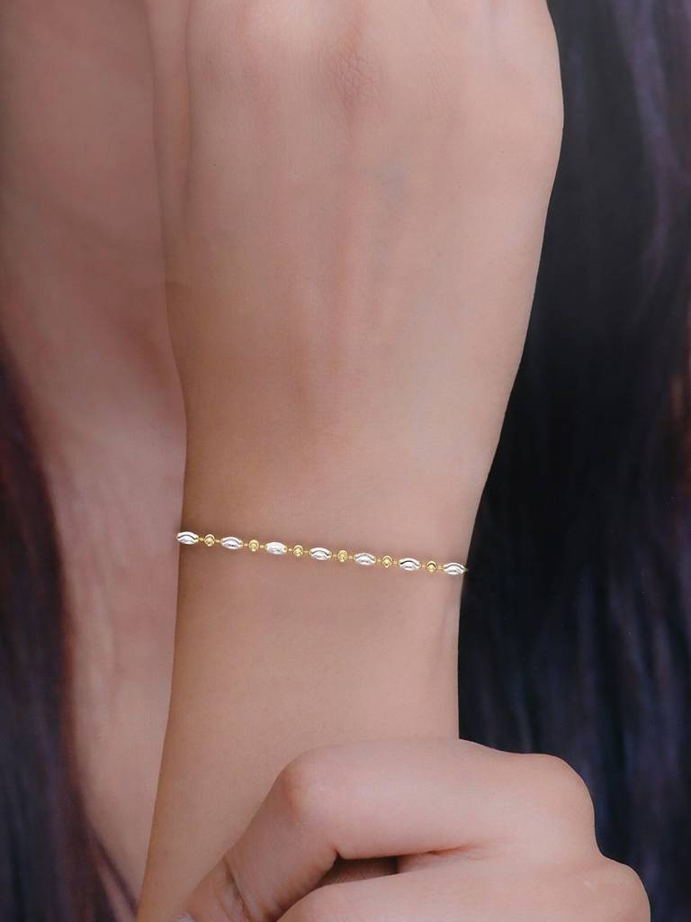 Sterling Silver Vintage Blend Bracelet : BRLO347-SG-NA