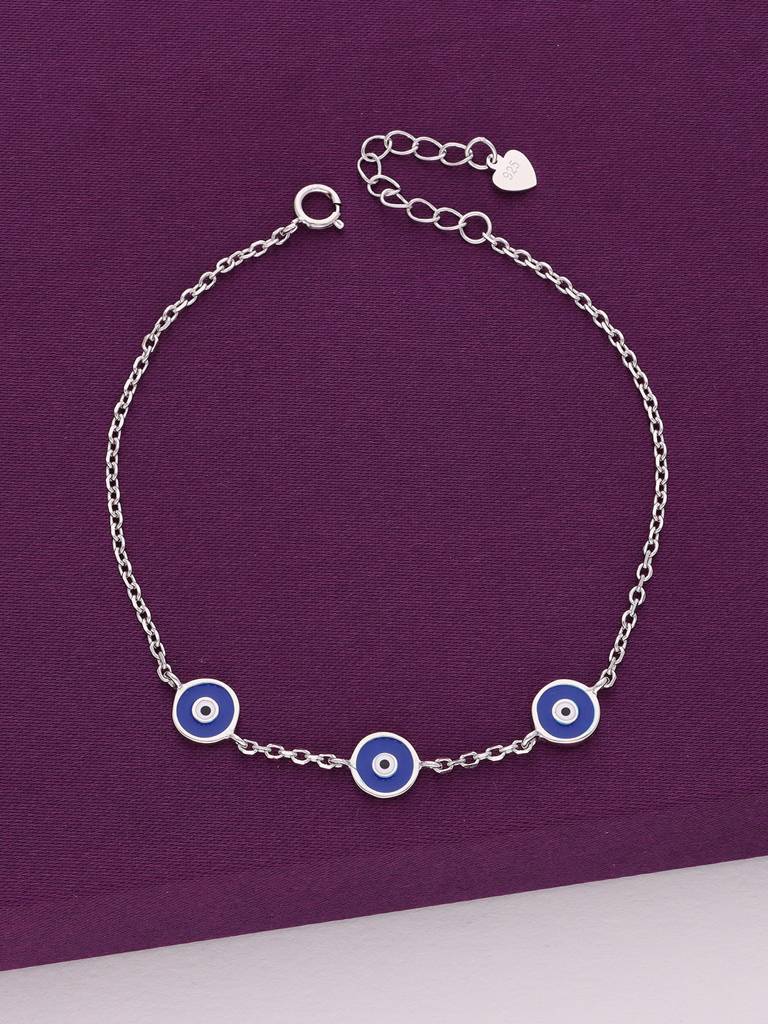 Mini Magenta and Turquoise Evil Eye Bracelet Mini Magenta and Turquoise Evil Eye Bracelet