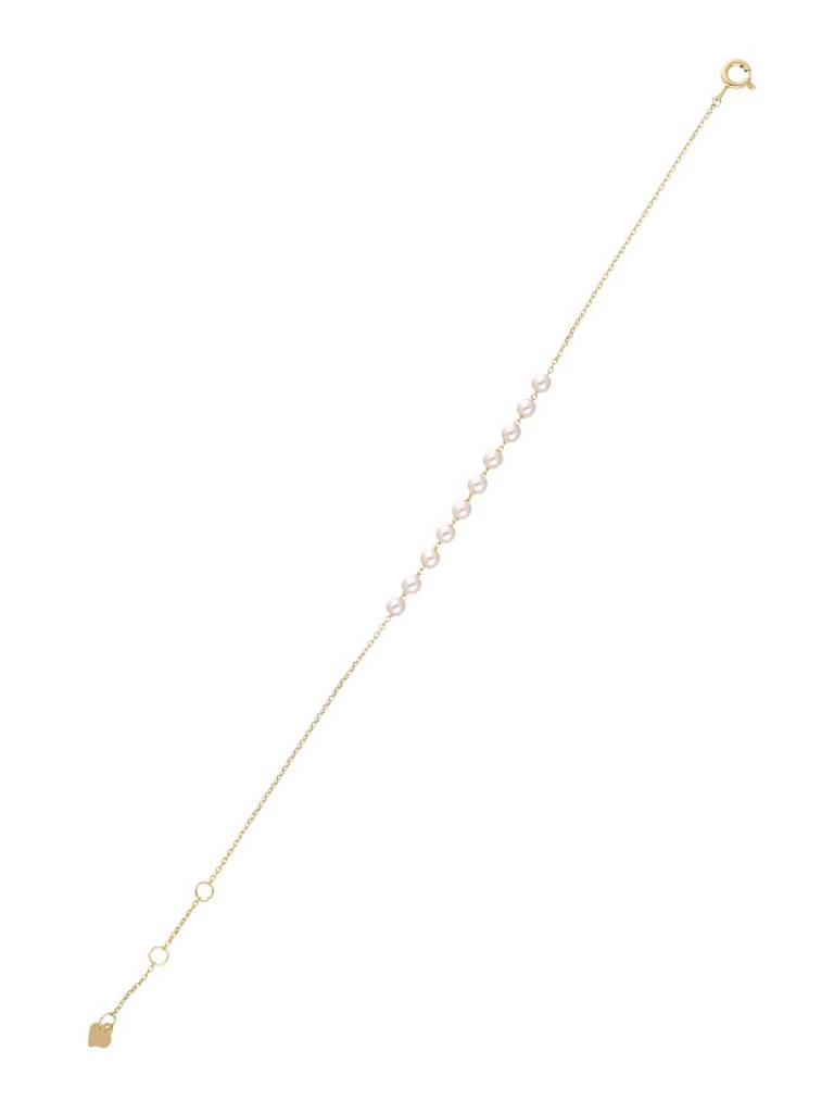 Sterling Silver String Of Pearls Bracelet : BRLO380-G-NA