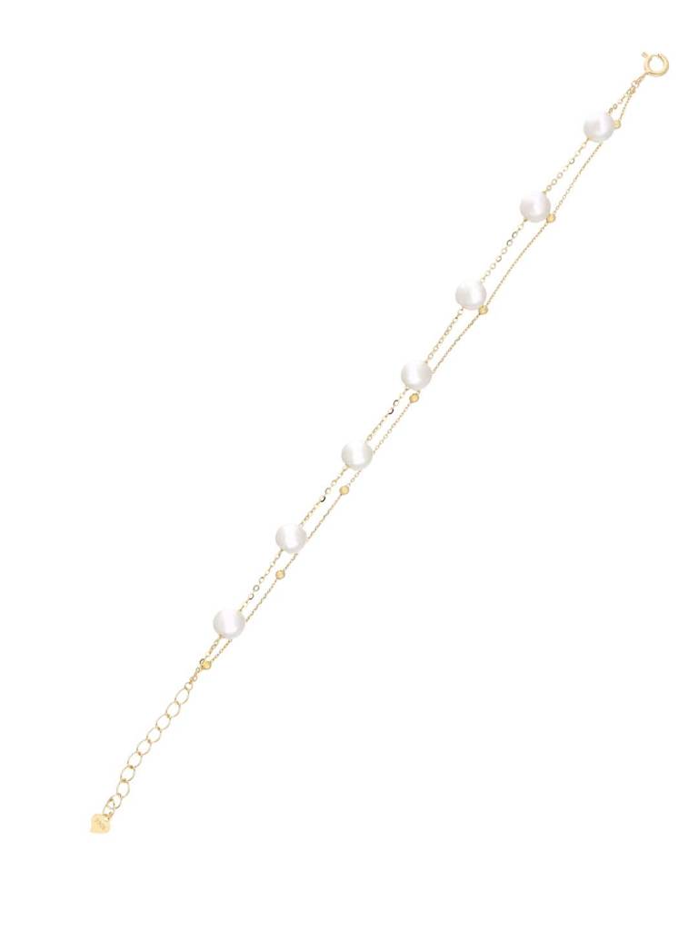Sterling Silver Chic Pearl Bracelet : BRLO381-G-NA