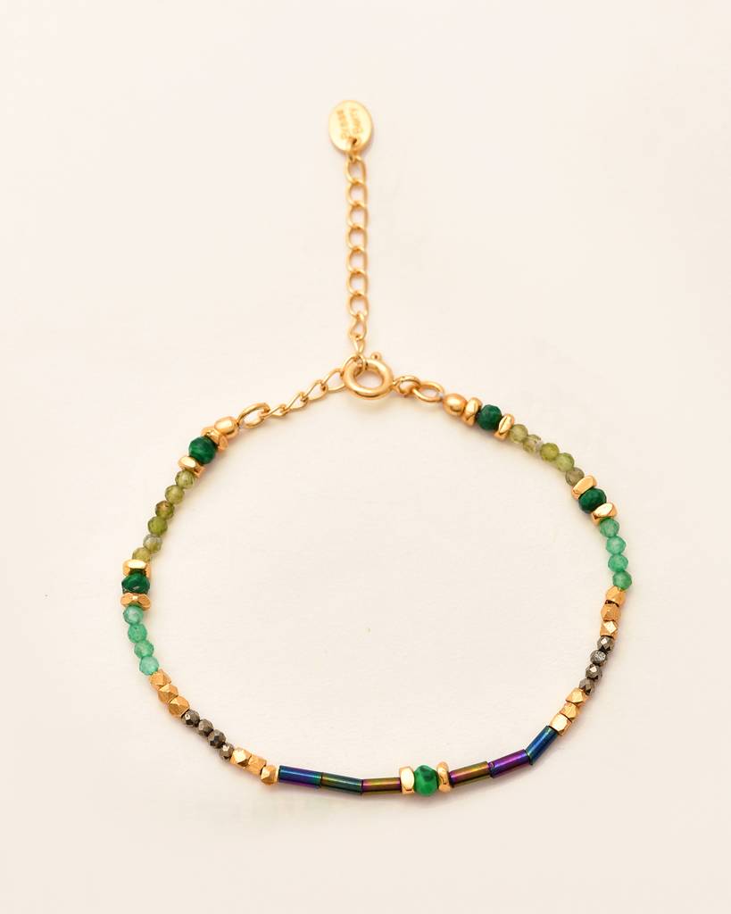 Balance Beads Green Hematite Multistone Bracelet : BRP380(M)