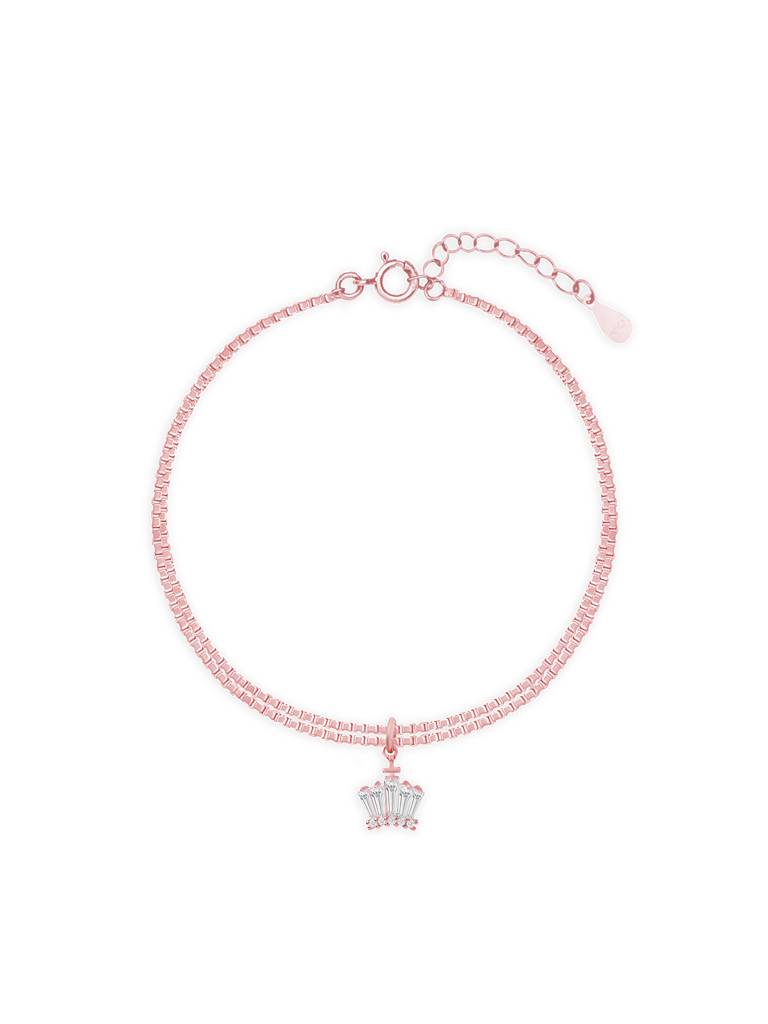 Crystal Flare Silver Anklet : BRPA916