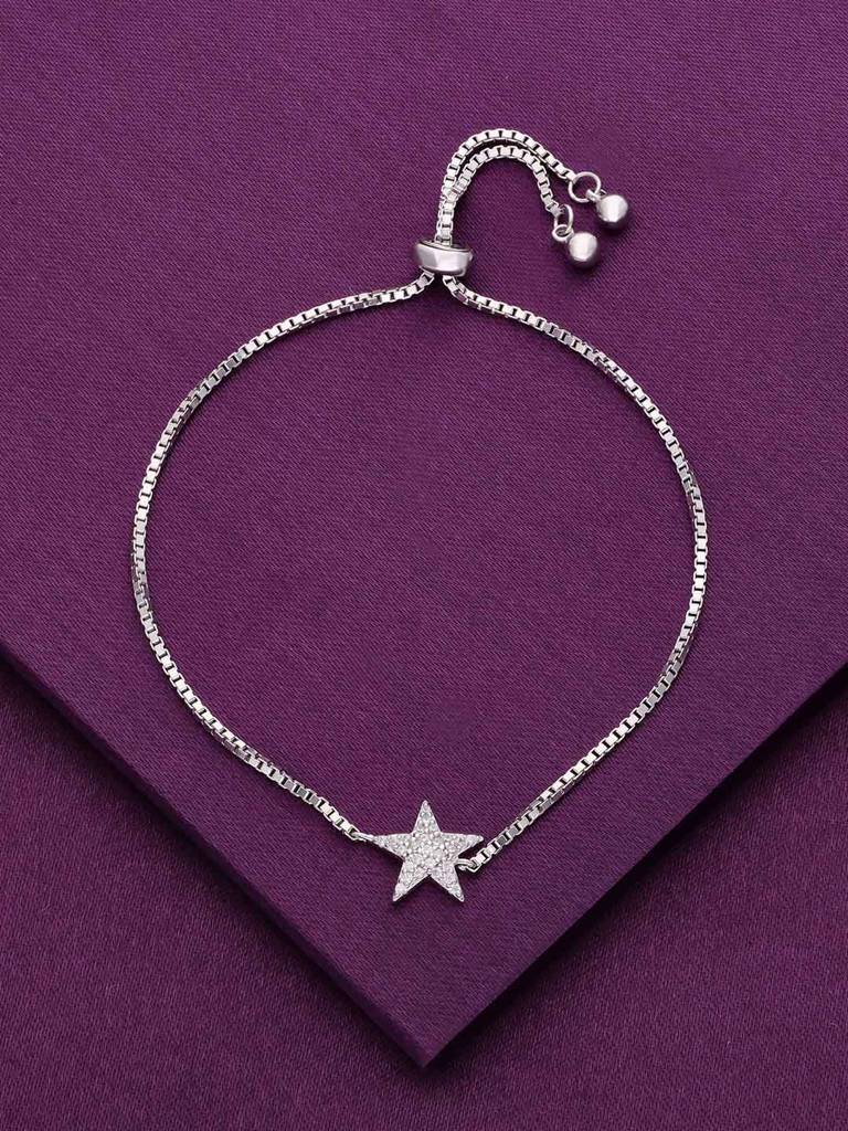 Sterling Silver The Starry Presence Adjustable Bracelet : BRSL106-S-NA