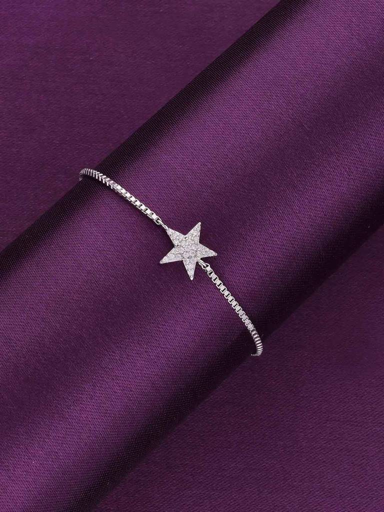Sterling Silver The Starry Presence Adjustable Bracelet : BRSL106-S-NA