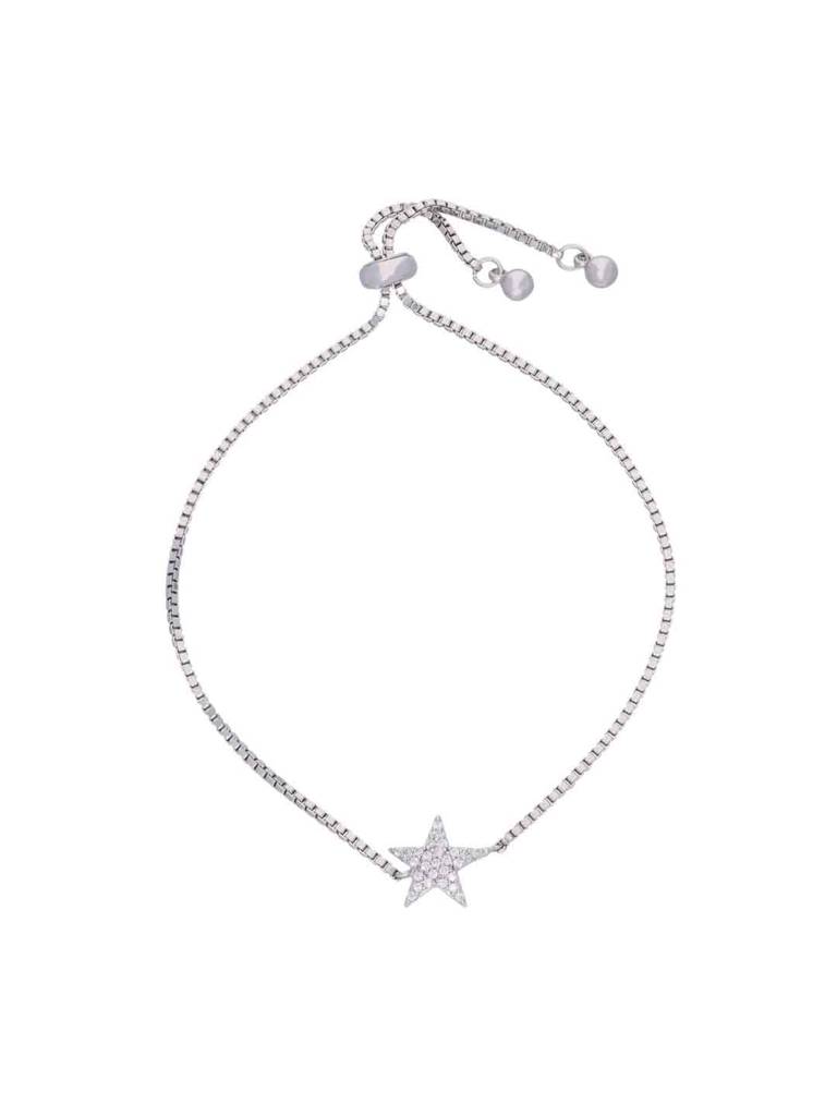 Sterling Silver The Starry Presence Adjustable Bracelet : BRSL106-S-NA