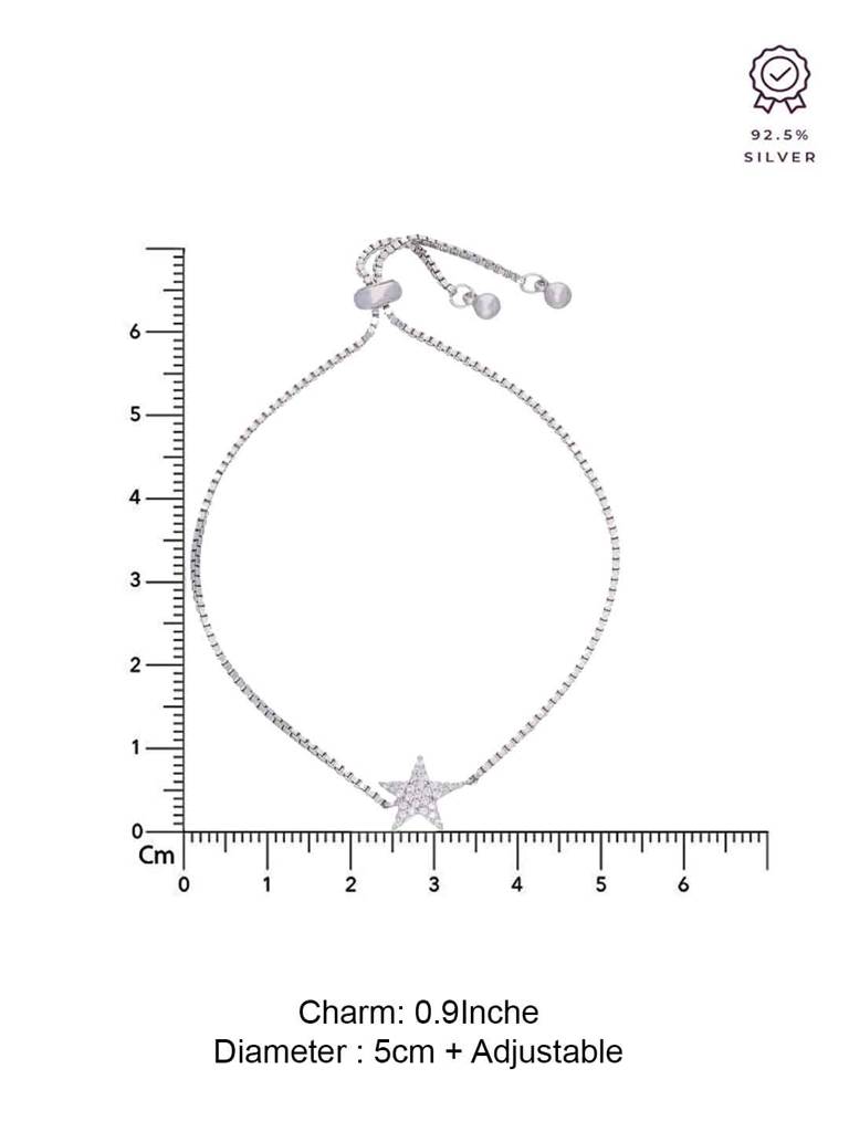 Sterling Silver The Starry Presence Adjustable Bracelet : BRSL106-S-NA