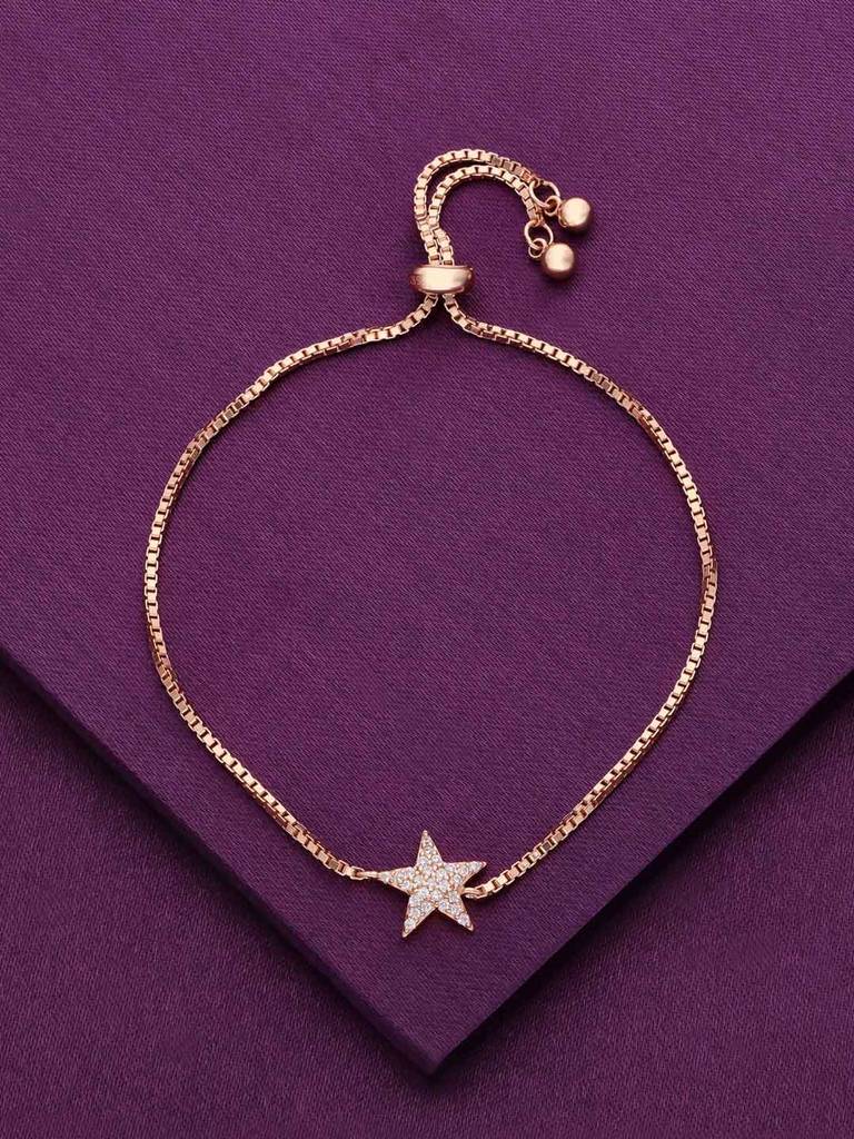 Sterling Silver Rose Gold The Starry Presence Adjustable Bracelet : BRSL107-RG-NA