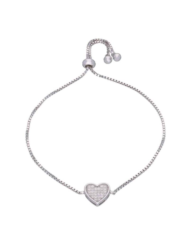Sterling Silver The Sweetheart Chain Adjustable Bracelet : BRSL116-S-NA