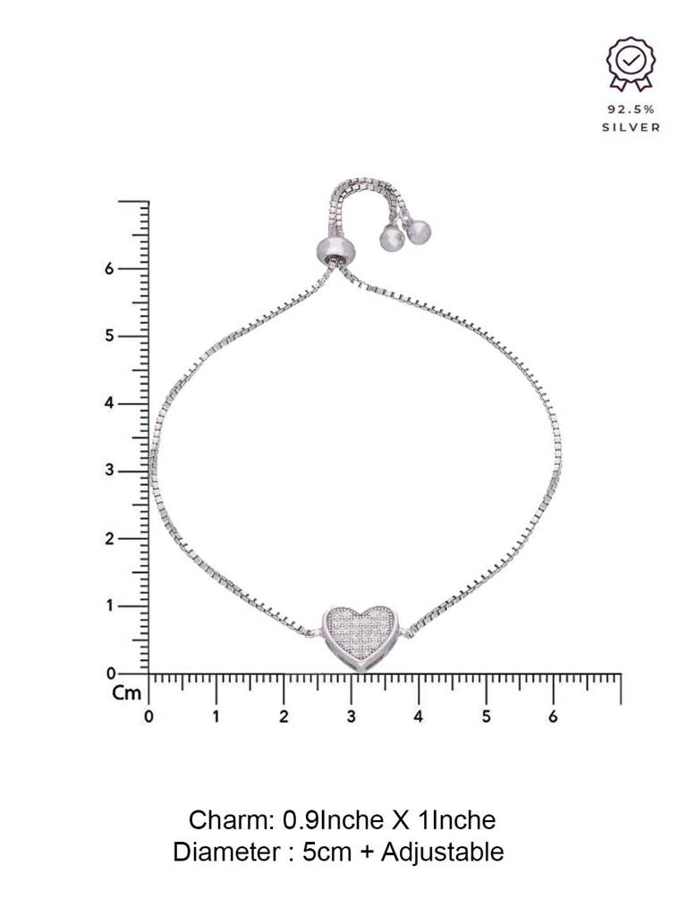 Sterling Silver The Sweetheart Chain Adjustable Bracelet : BRSL116-S-NA
