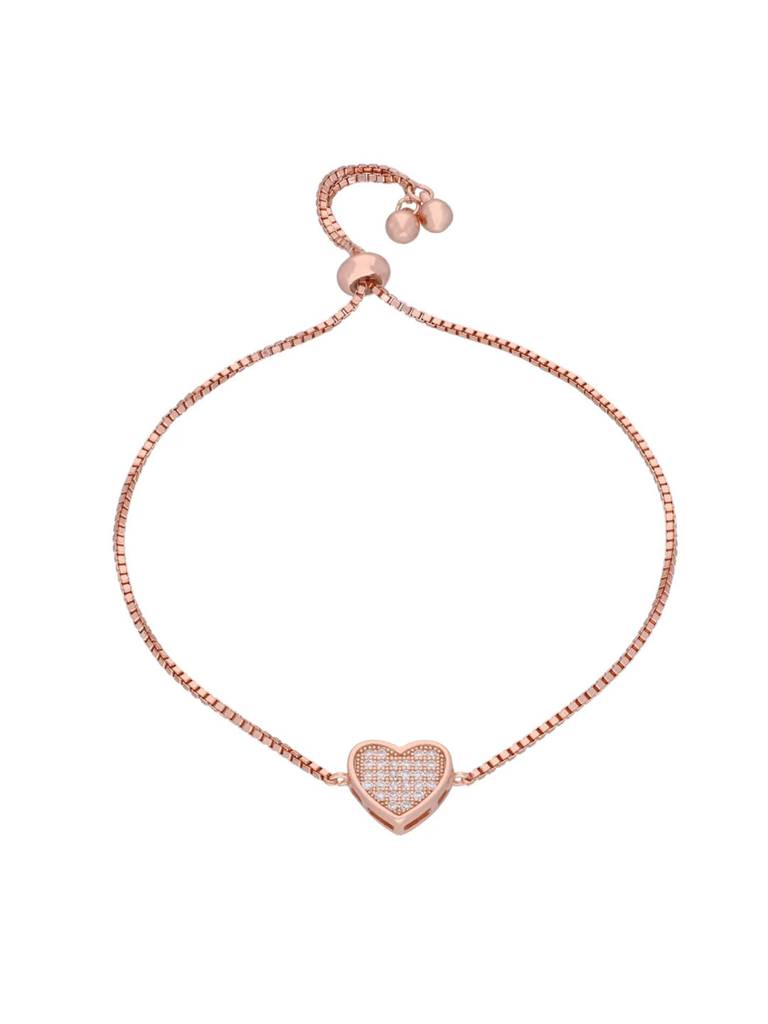 Sterling Silver Rose Gold The Sweetheart Chain Adjustable Bracelet : BRSL117-RG-NA