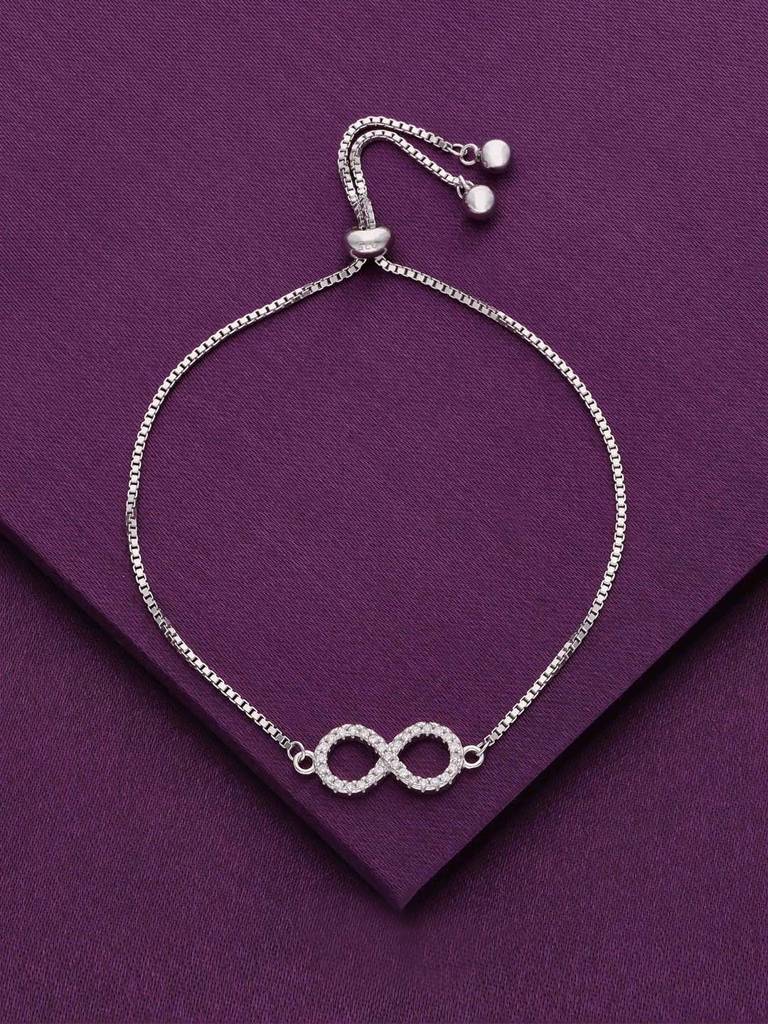 Sterling Silver The Bond Of Infinity Adjustable Bracelet : BRSL129-S-NA