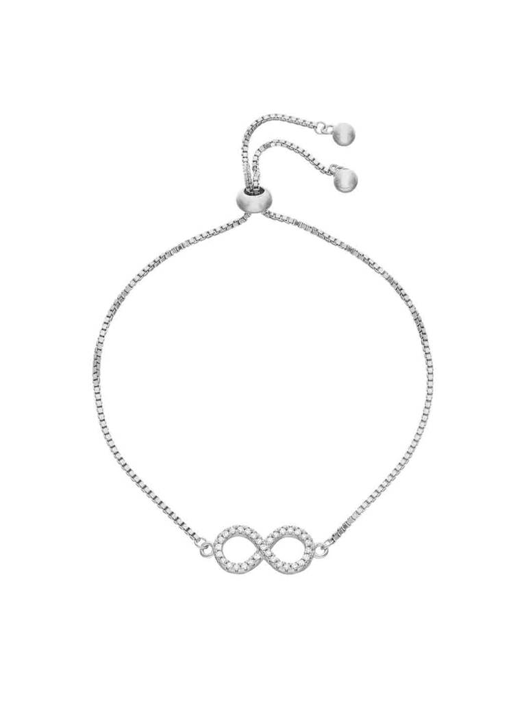 Sterling Silver The Bond Of Infinity Adjustable Bracelet : BRSL129-S-NA