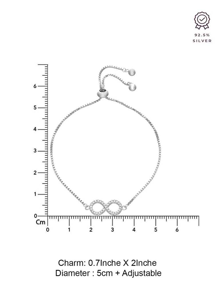 Sterling Silver The Bond Of Infinity Adjustable Bracelet : BRSL129-S-NA