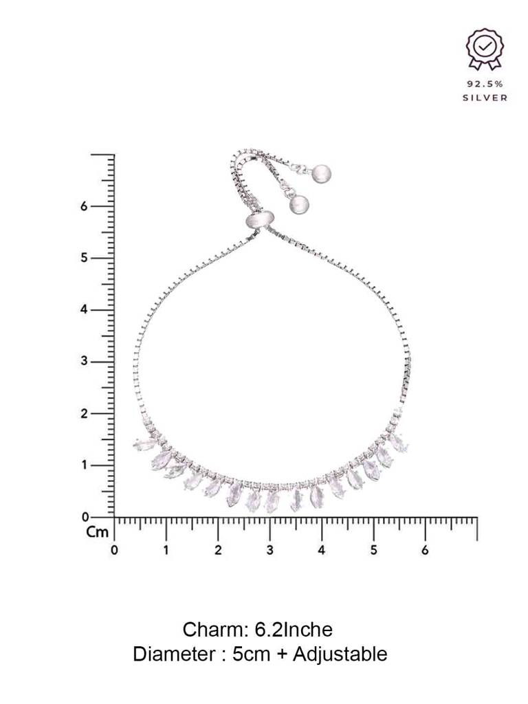 Sterling Silver Bling Of Sophistication Adjustable Bracelet : BRSL139-S-NA