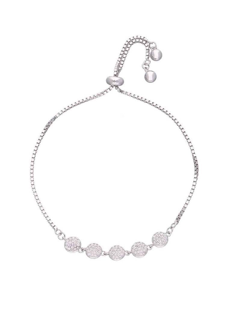 Sterling Silver The Timeless Orbit Adjustable Bracelet : BRSL140-S-NA