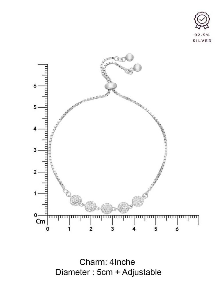 Sterling Silver The Timeless Orbit Adjustable Bracelet : BRSL140-S-NA