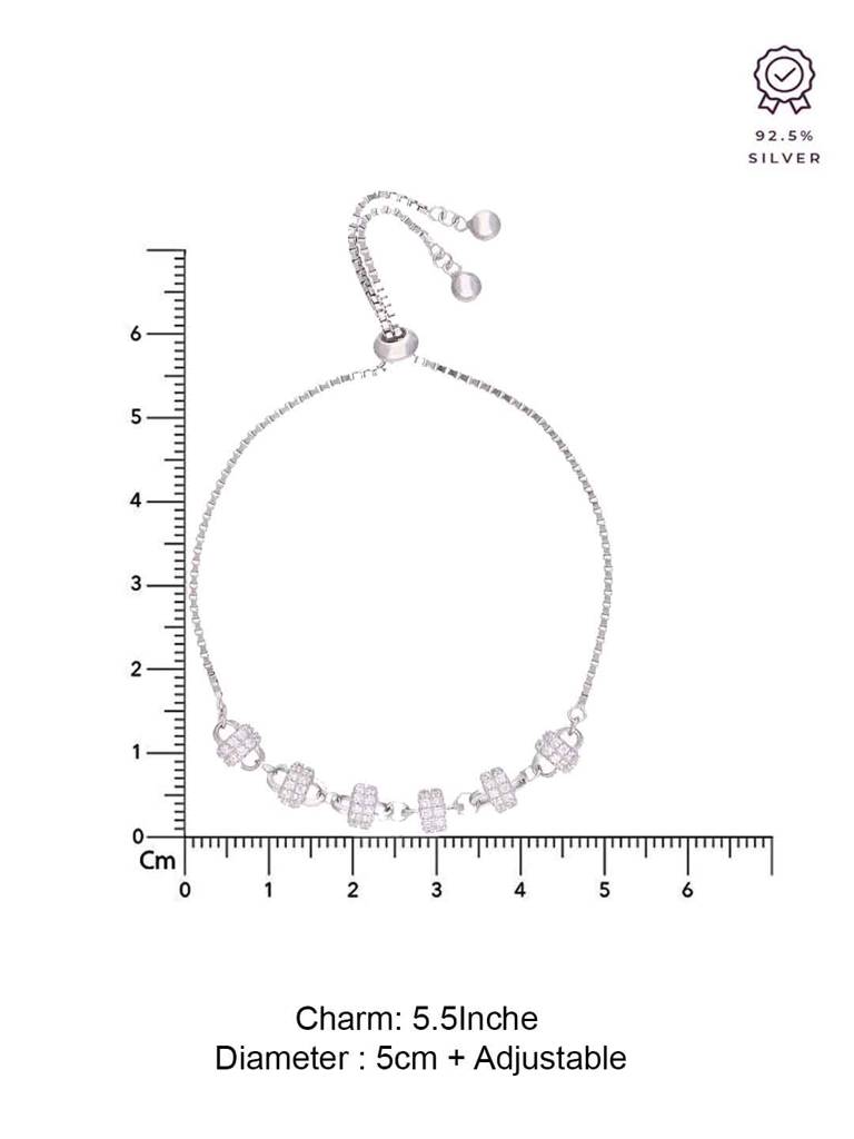 Sterling Silver Elegance Sparkle Bracelet : BRSL145-S-NA