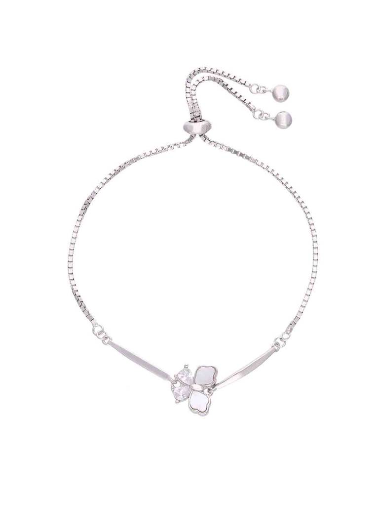 Sterling Silver Mother Of Pearl Butterfly Bracelet : BRSL149-S-NA