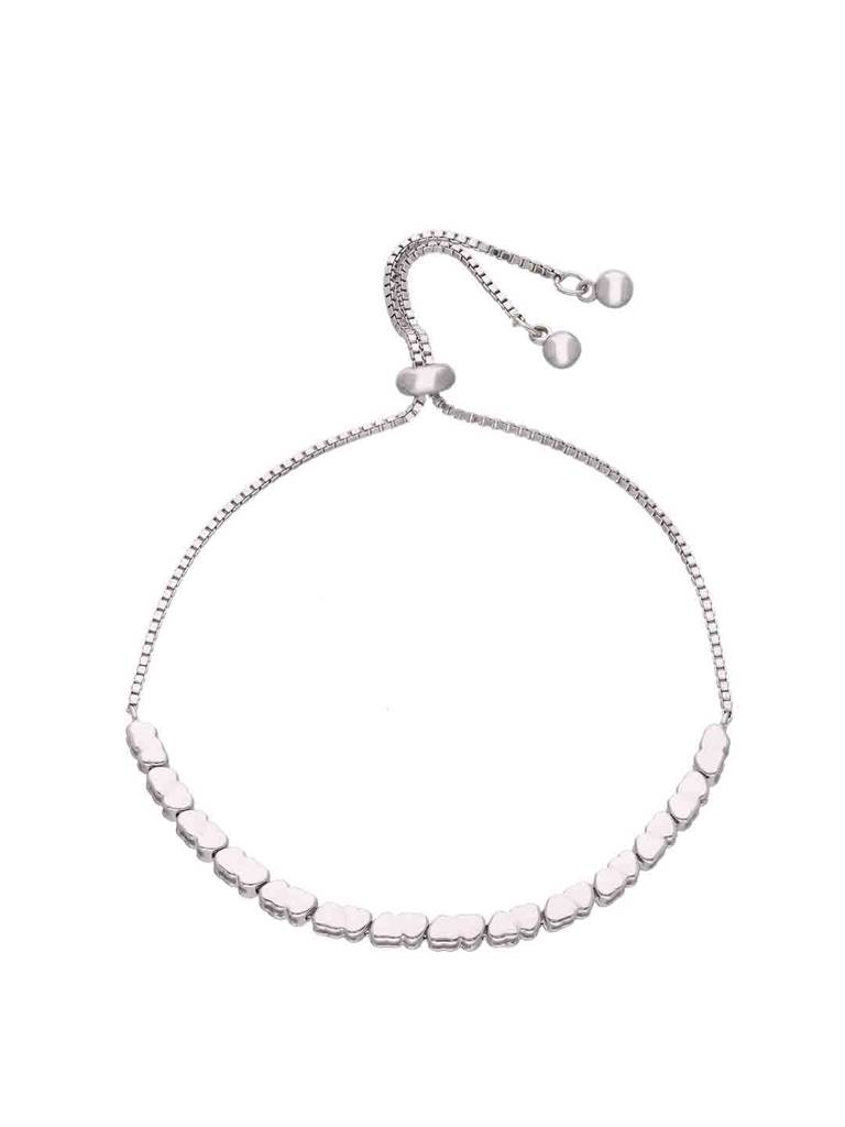 Sterling Silver Twin Heart Bracelet : BRSL151-S-NA