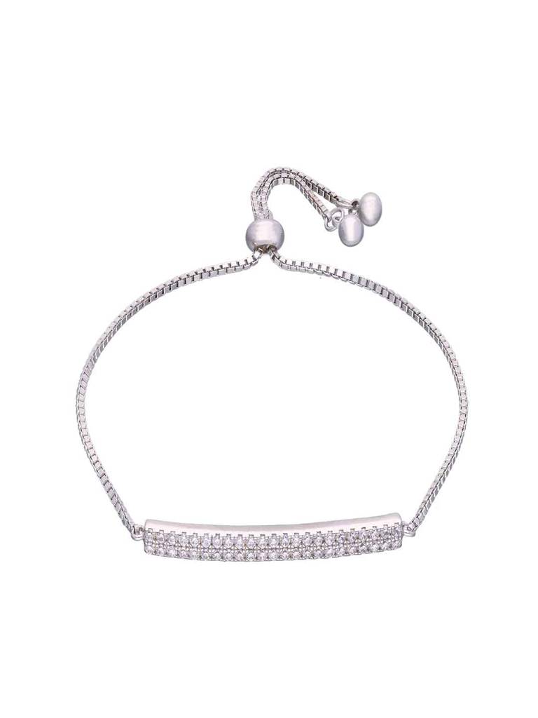 Sterling Silver Plate Adjustable Bracelet : BRSL73-S-NA