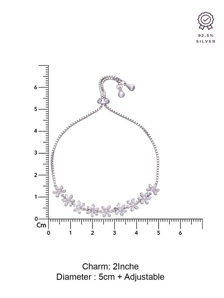 Sterling Silver A Gem Of Sophistication Adjustable Bracelet : BRSL77-S-NA