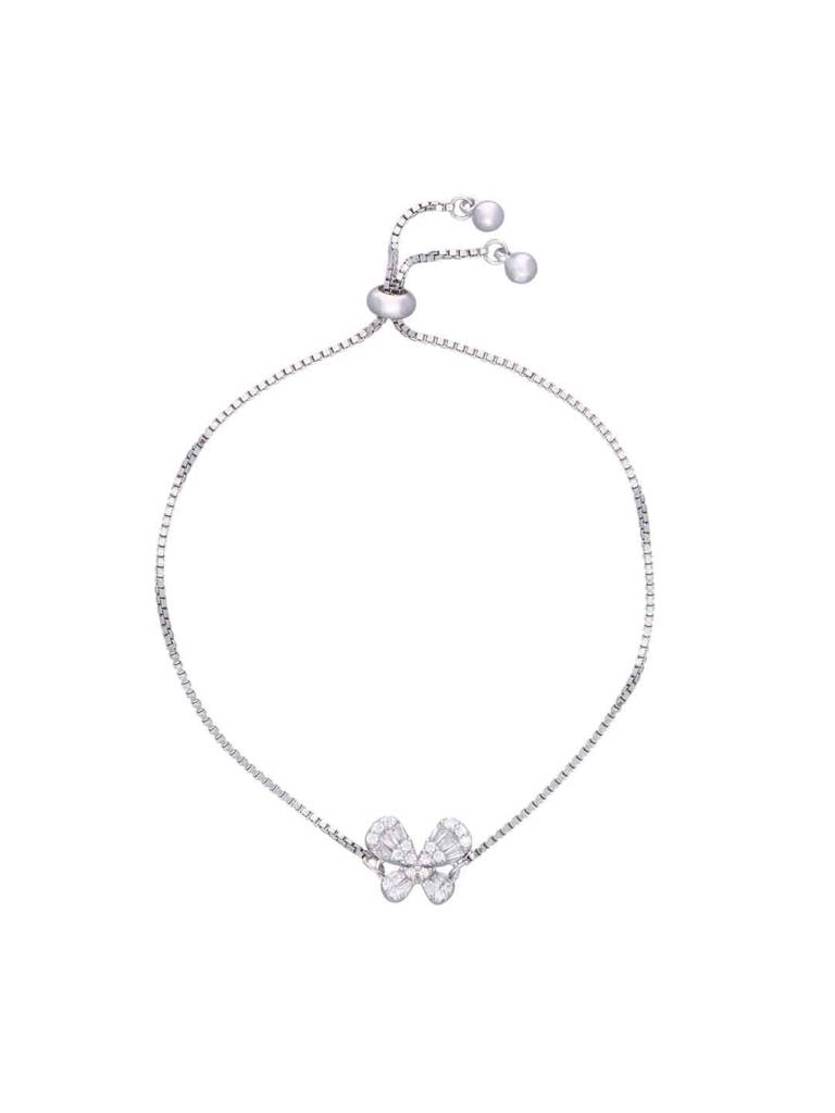 Sterling Silver The Silvery Flutter Adjustable Bracelet : BRSL81-S-NA
